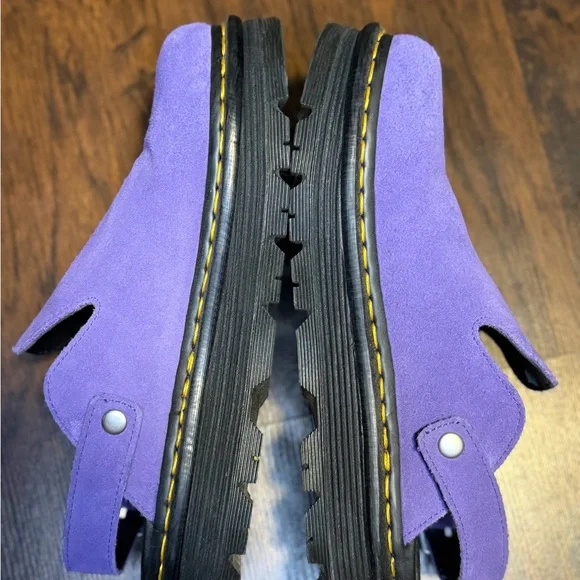 Dr. Martens Purple Suede Slip-On clogs - Picture 3 of 7